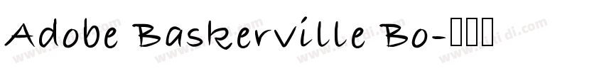 Adobe Baskerville Bo字体转换